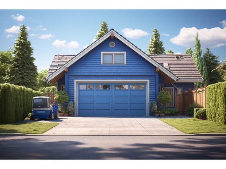 Recently professionally painted garage door in Berwyn, PA, from Dreifuss Garage Doors.