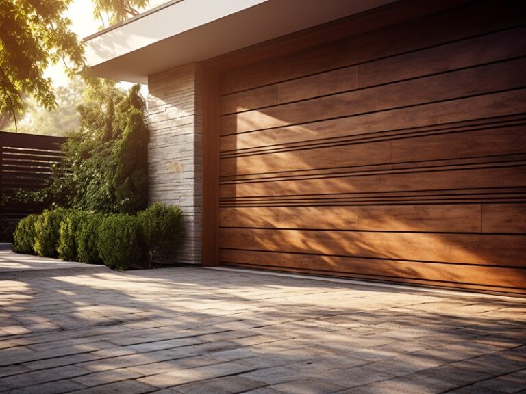 Wood garage door utilizing top quality garage door parts in Berwyn, PA.