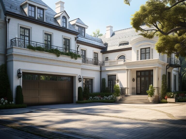 Modern contemporary garage door with sleek design features.