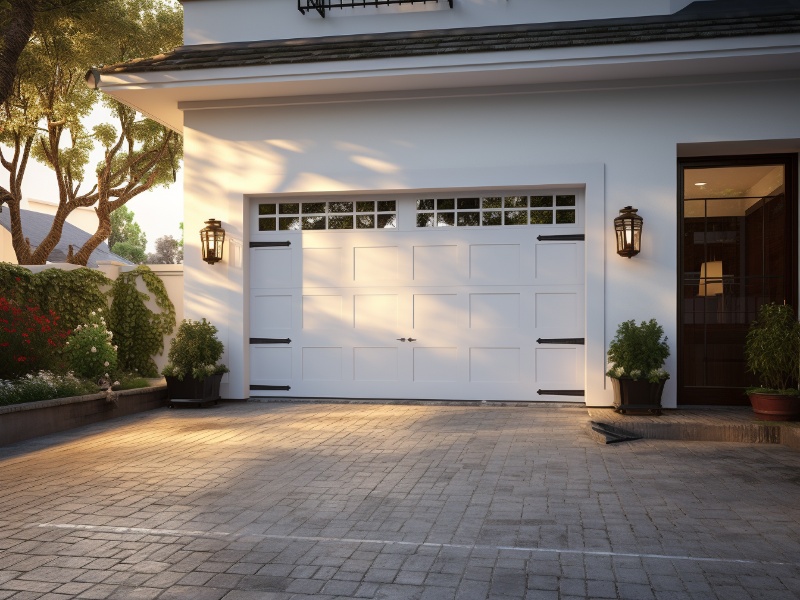 Smart insulated garage door with remote access features.