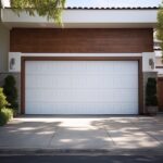 Image of a stylish Raynor Garage Door enhancing the curb appeal of a modern home.