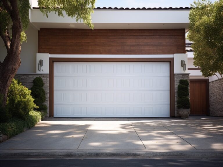 Image of a stylish Raynor Garage Door enhancing the curb appeal of a modern home.
