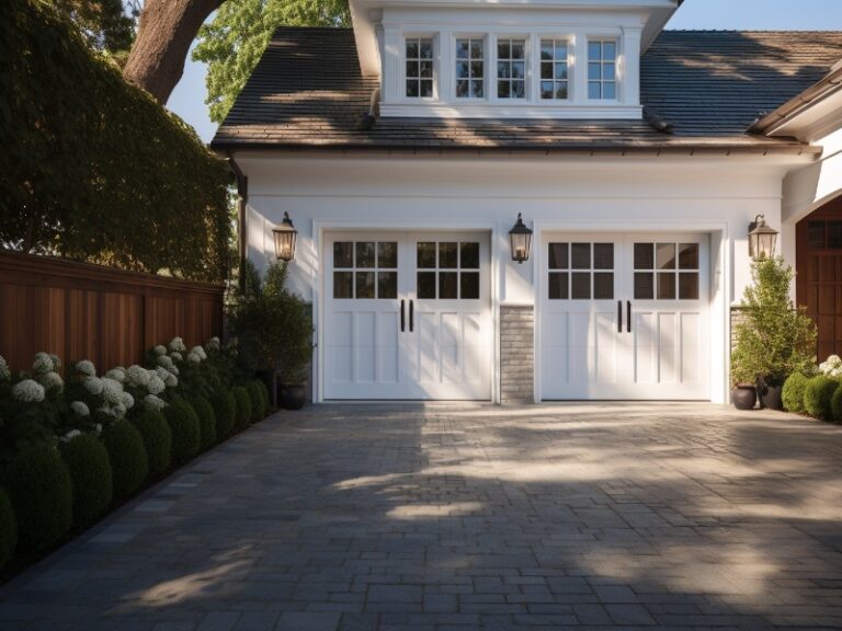 A new garage in Villanova, PA with strong garage door brackets.