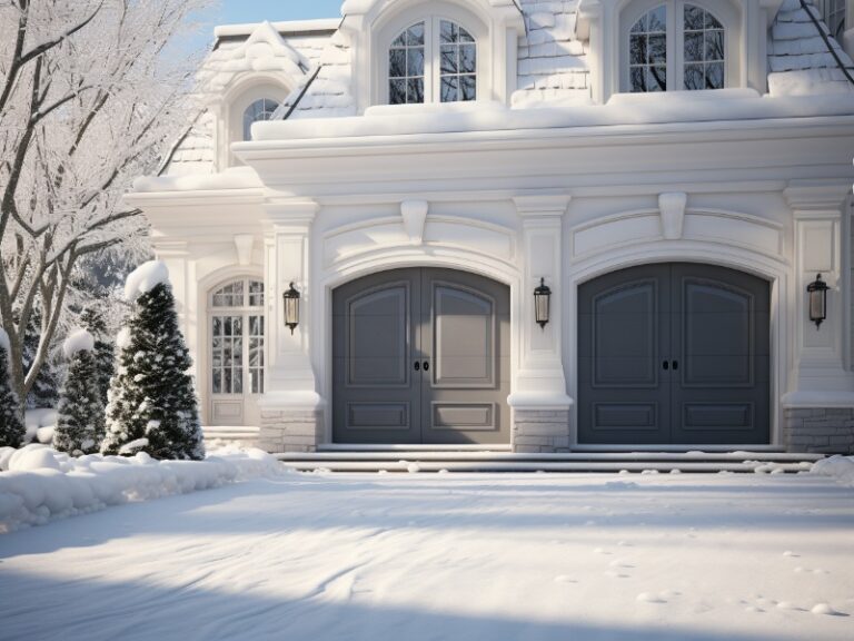 Beautifully designed garage with French doors improving indoor airflow.