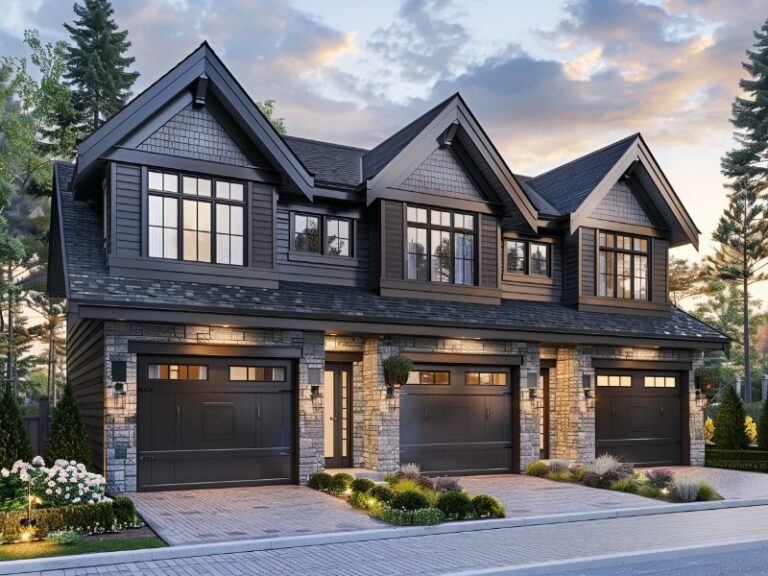 Modern home featuring a durable and stylish Raynor garage door.