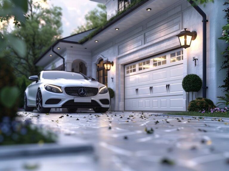 Durable magnetic garage door accents in place.