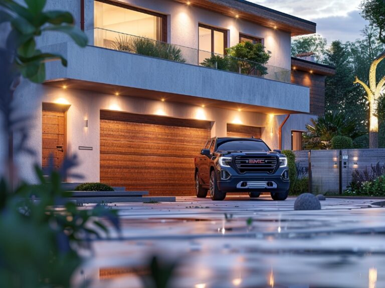 Modern insulated garage door with polyurethane insulation.