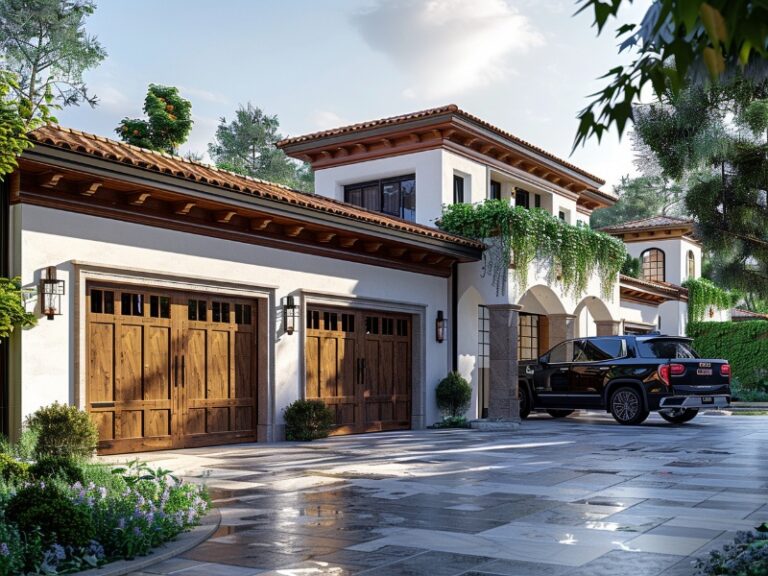 Traditional wood garage door, made of top quality garage door gaskets in Berwyn, PA.