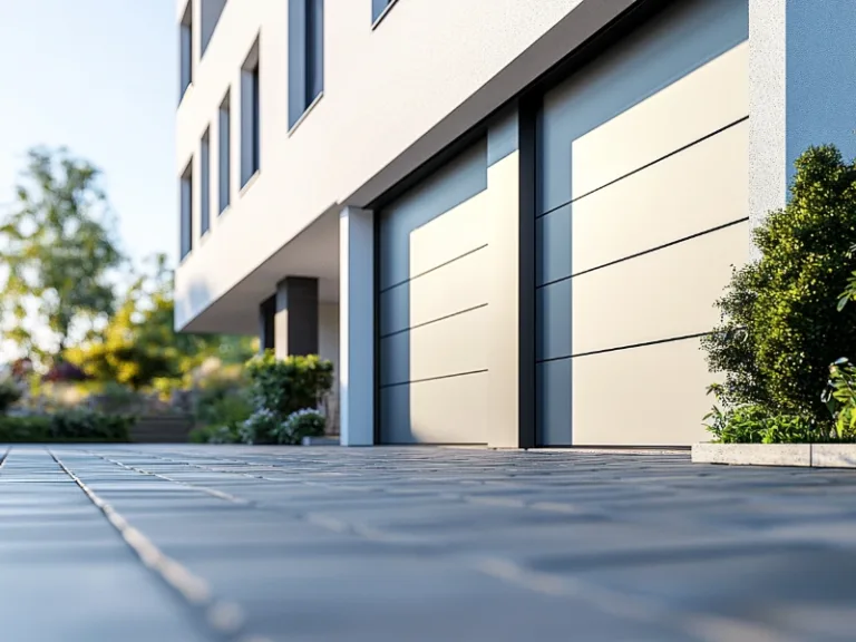 Modern home with sleek garage doors, offering details on how much garage doors cost in Berwyn, PA.