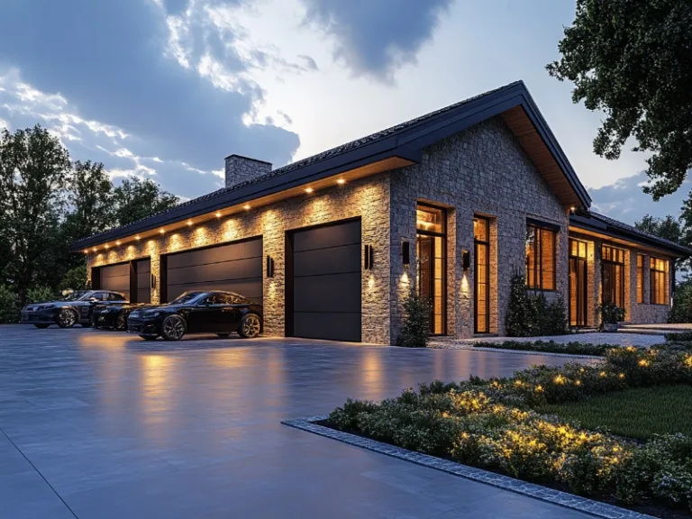 Modern home with sleek garage doors, featuring expert tips on insulating your garage door in Villanova, PA